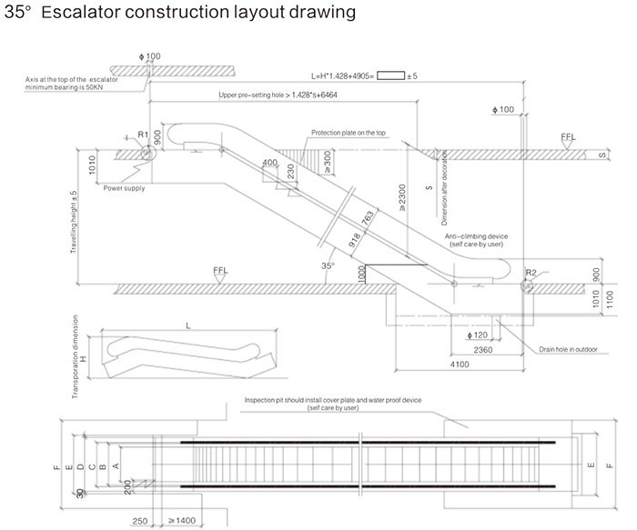 Small Escalator Construction Layout Drawing Small Escalator Construction Layout Drawing